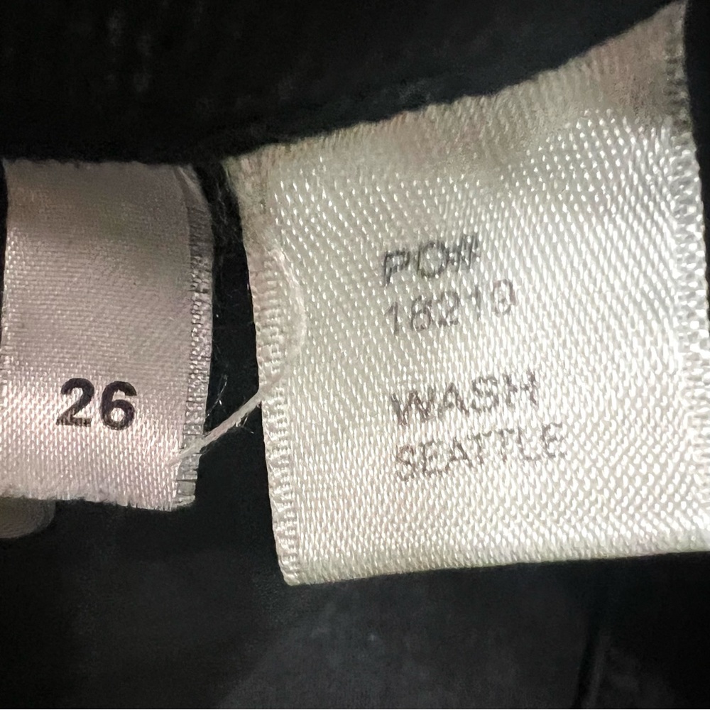 Reformation Black Seattle High Rise Button Fly Straight Leg Denim Jeans Women 26 - Picture 9 of 11